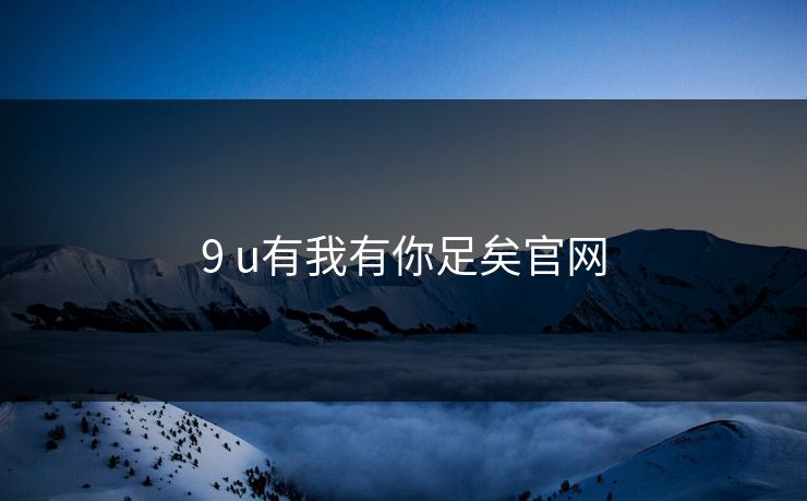 9 u有我有你足矣官网