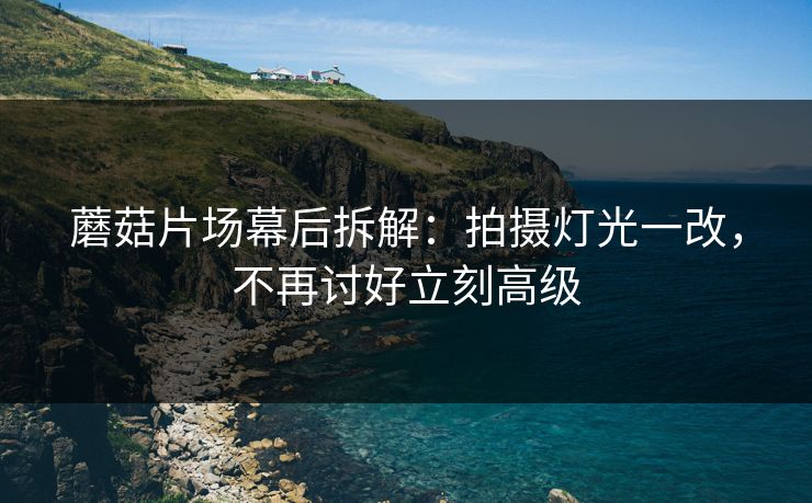 蘑菇片场幕后拆解：拍摄灯光一改，不再讨好立刻高级