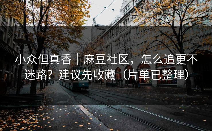 小众但真香｜麻豆社区，怎么追更不迷路？建议先收藏（片单已整理）
